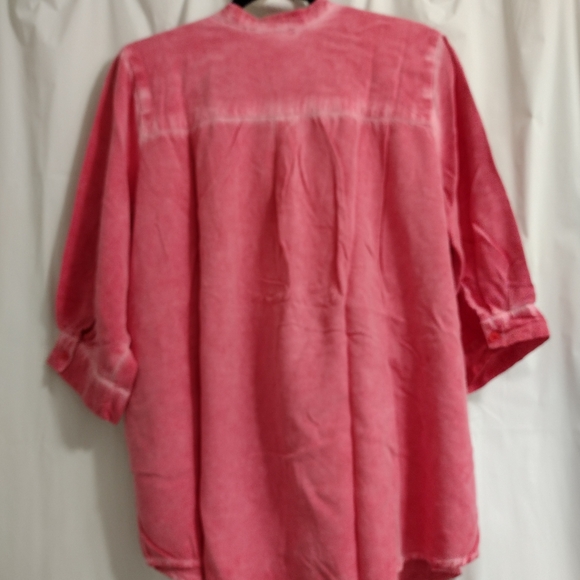 Woman Within Coral Tunic Top - Picture 2 of 4